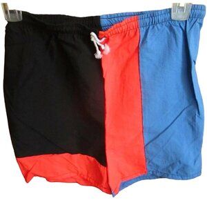 Vintage 1980's Boys Youth LARGE 24" Retro Surf Swim Trunks Shorts COLORBLOCK
